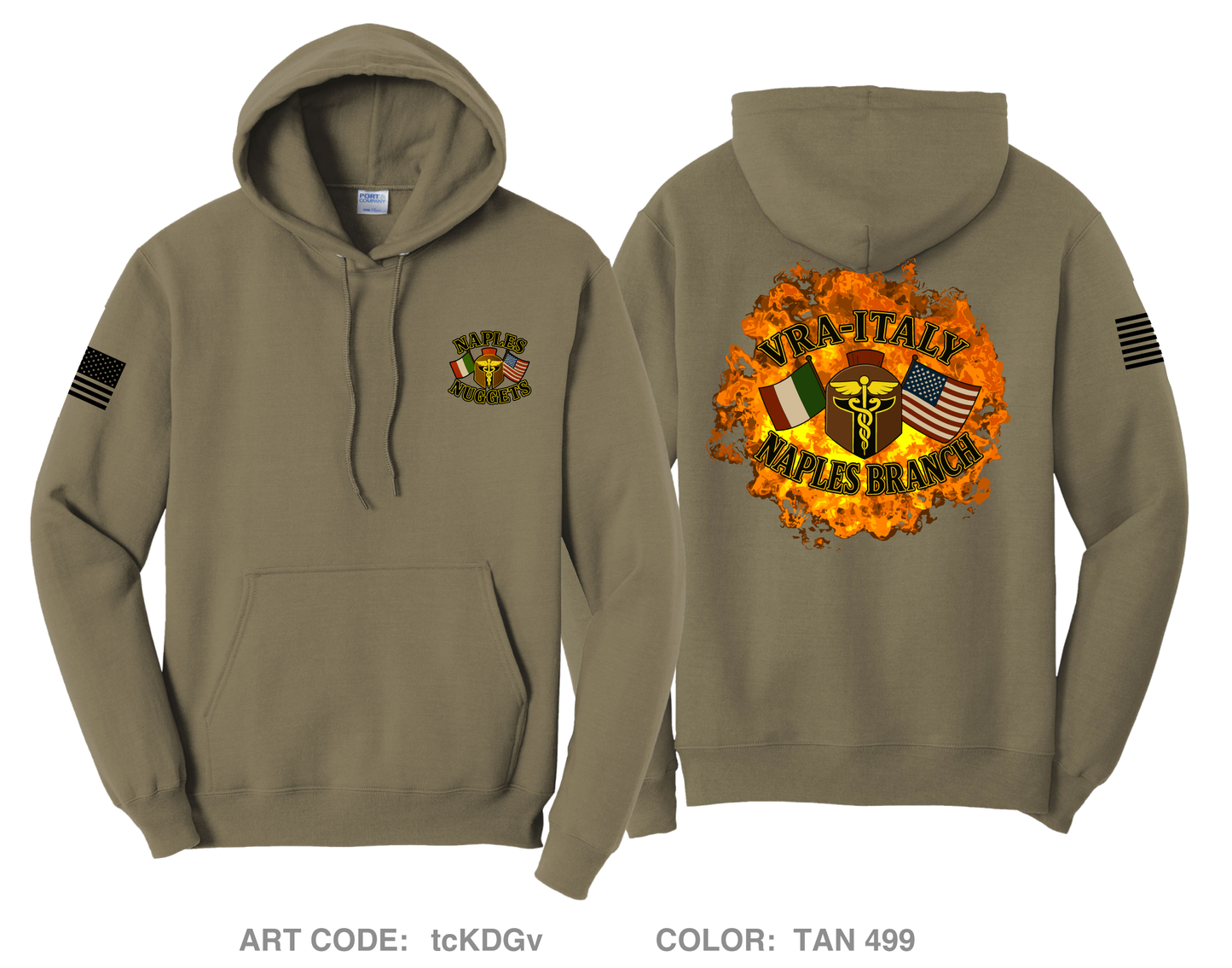 VRA-Italy Naples Branch Fundraising Collection Comfort Unisex Hooded Sweatshirt -tcKDGv