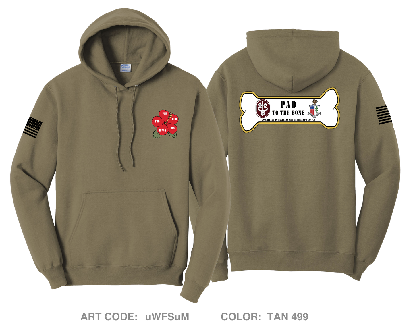 TAMC PAD Comfort Unisex Hooded Sweatshirt - uWFSuM
