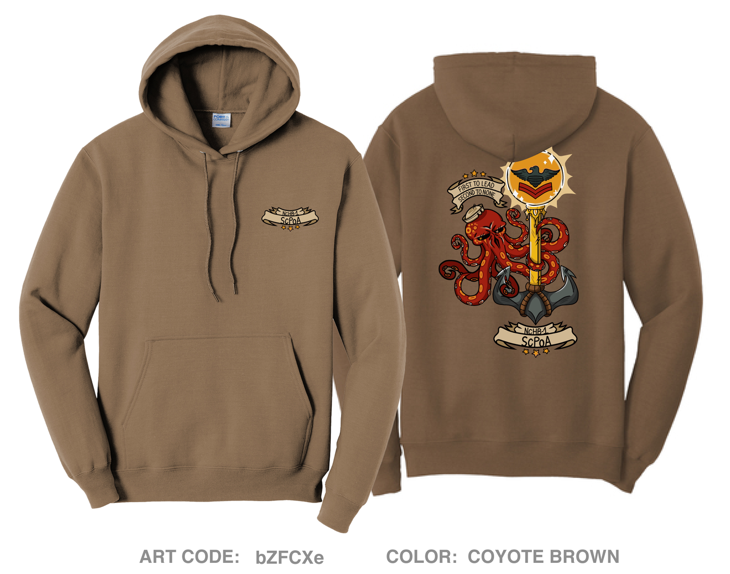 NCHB-1 SCPOA Comfort Unisex Hooded Sweatshirt - bZFCXe
