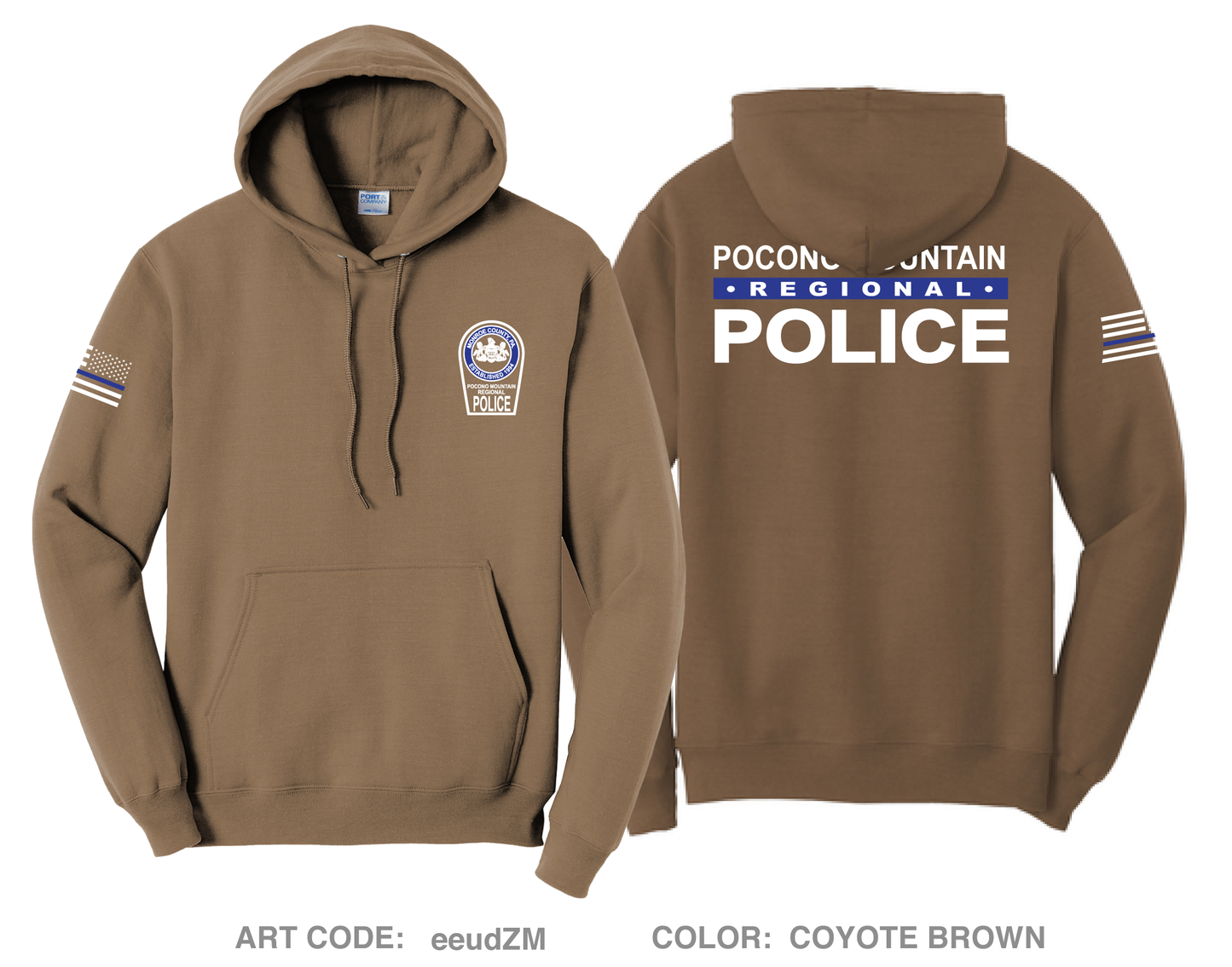 Pocono Mountain Regional Police Comfort Unisex Hooded Sweatshirt - eeudZM