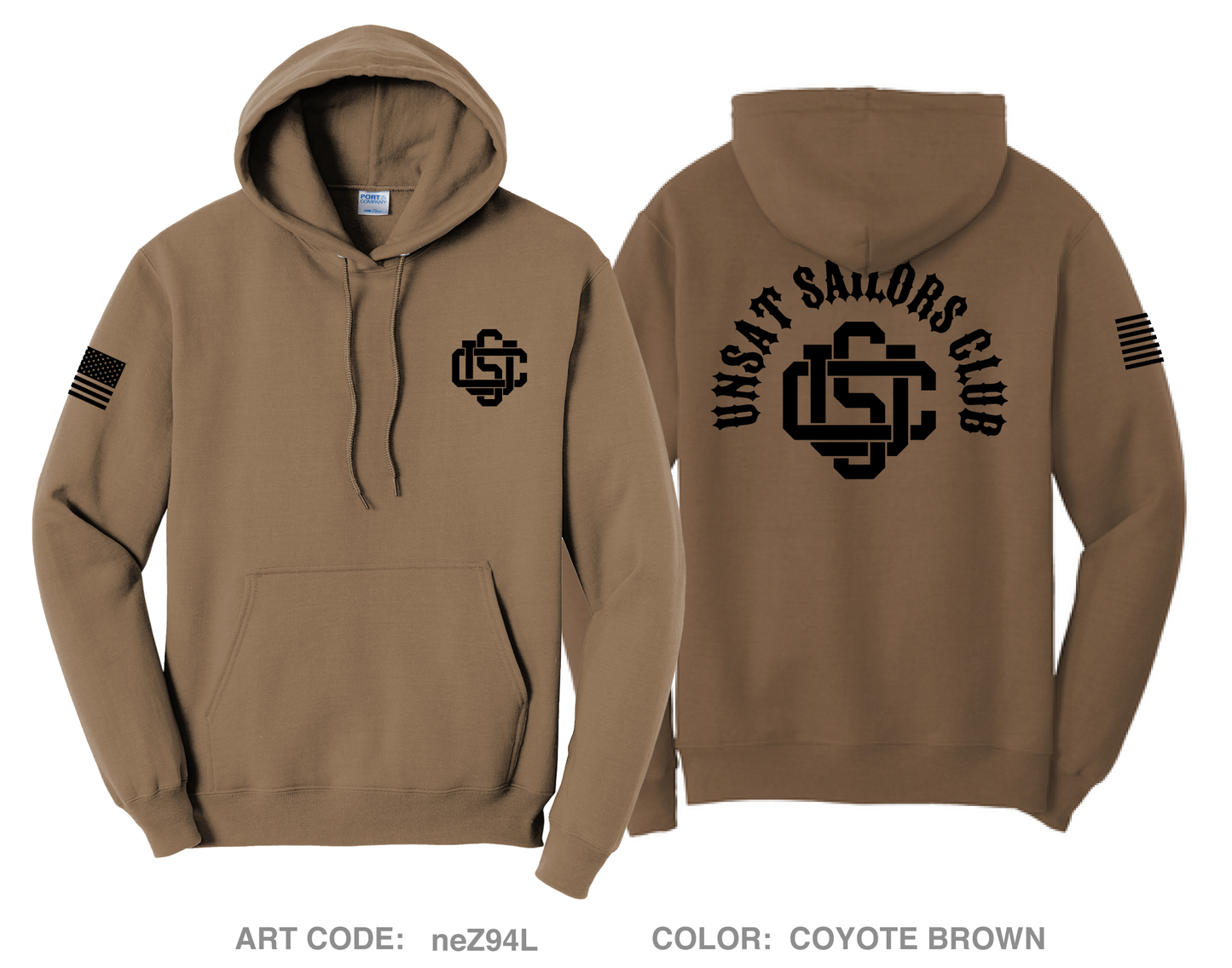 Unsat Sailors Club Comfort Unisex Hooded Sweatshirt - neZ94L