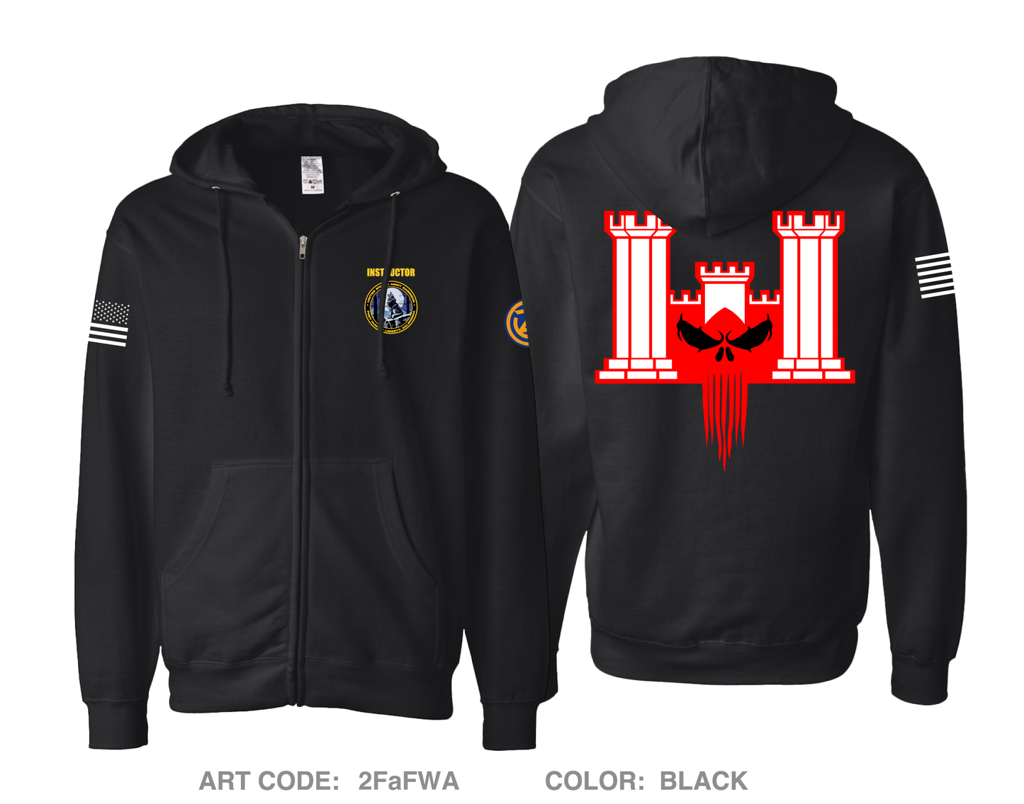102nd Training Division Comfort Unisex Cotton Blend Full-Zip Hooded Sweatshirt - 2FaFWA