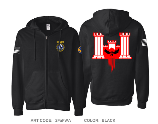 102nd Training Division Comfort Unisex Cotton Blend Full-Zip Hooded Sweatshirt - 2FaFWA
