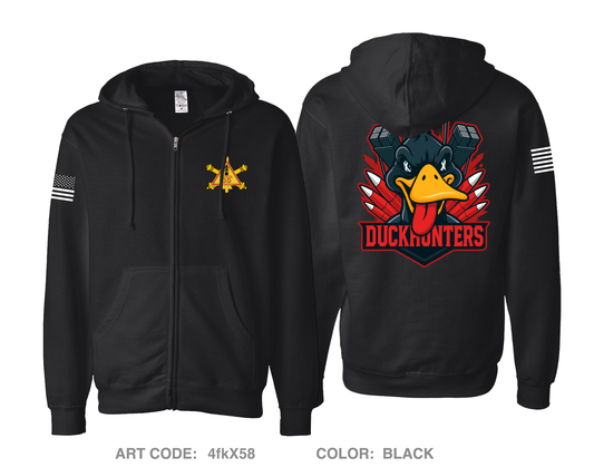 Delta 2-55 ADAR Duckhunters Comfort Unisex Cotton Blend Full-Zip Hooded Sweatshirt - 4fkX58