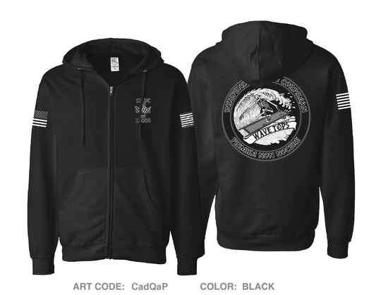 SFIDC CLASS 25005 Comfort Unisex Cotton Blend Full-Zip Hooded Sweatshirt - CadQaP