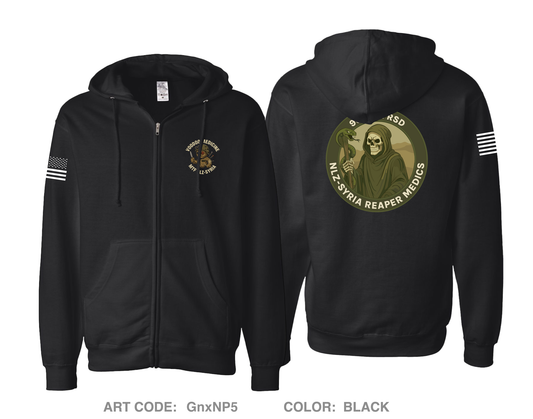 909th FRSD Comfort Unisex Cotton Blend Full-Zip Hooded Sweatshirt - GnxNP5