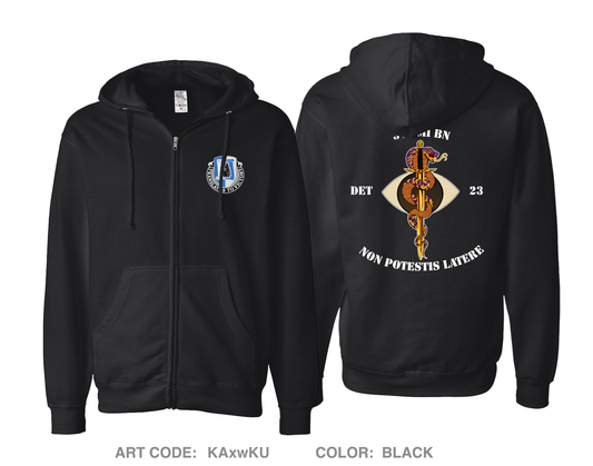 378 MI DET 23 Comfort Unisex Cotton Blend Full-Zip Hooded Sweatshirt - KAxwKU