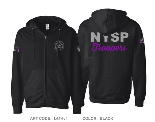 NYSP Comfort Unisex Cotton Blend Full-Zip Hooded Sweatshirt - L65Hv4