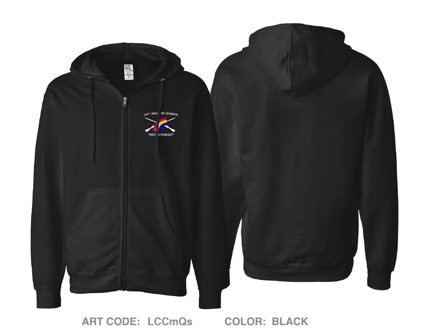 42nd ID Fundraising Collection Comfort Unisex Cotton Blend Full-Zip Hooded Sweatshirt - LCCmQs