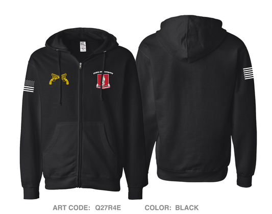 169th MP CO Store 1 Comfort Unisex Cotton Blend Full-Zip Hooded Sweatshirt - Q27R4E