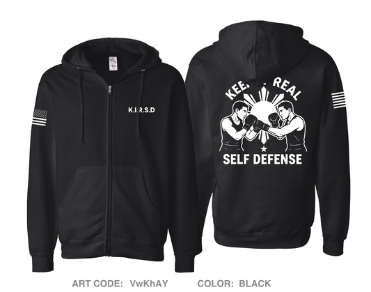 Keep It Real Self Defense Comfort Unisex Cotton Blend Full-Zip Hooded Sweatshirt - VwKhAY