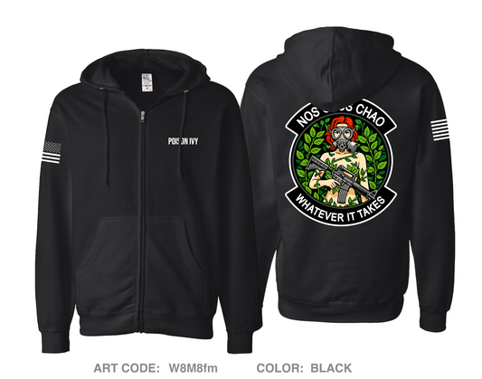 Poison Ivy Comfort Unisex Cotton Blend Full-Zip Hooded Sweatshirt - W8M8fm