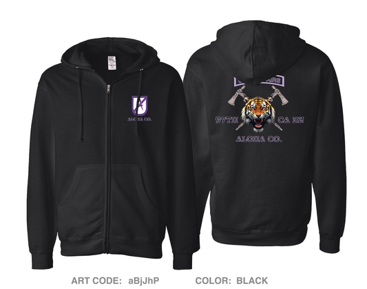 B/97th Civil Affairs Battalion Store 1 Comfort Unisex Cotton Blend Full-Zip Hooded Sweatshirt - aBjJhP
