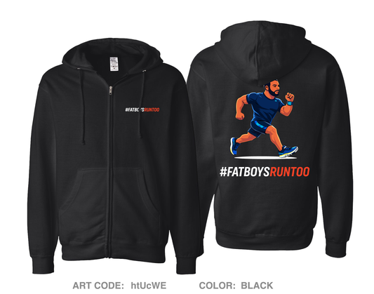 ##fatboysruntoo Comfort Unisex Cotton Blend Full-Zip Hooded Sweatshirt - htUcWE