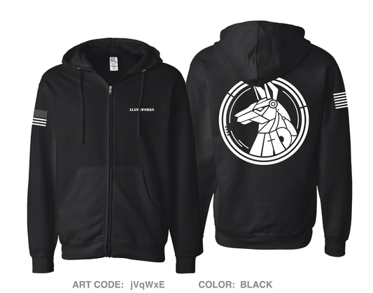 Llamaworks Comfort Unisex Cotton Blend Full-Zip Hooded Sweatshirt - jVqWxE