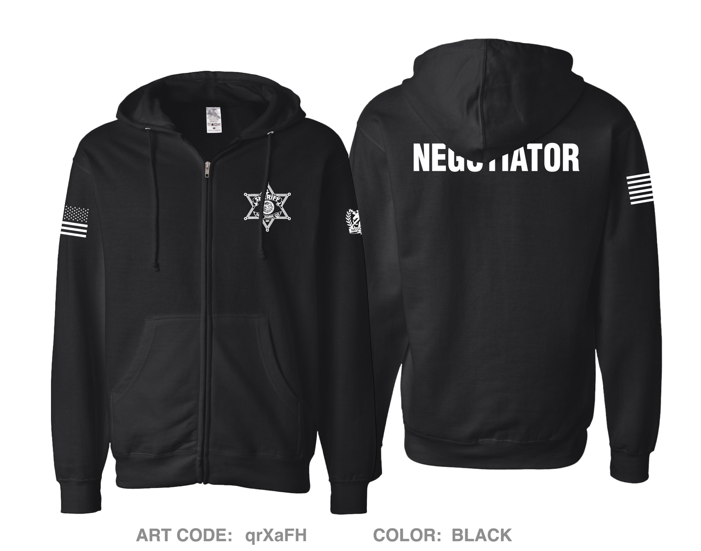 San Juan County Crisis Negotiations Team Comfort Unisex Cotton Blend Full-Zip Hooded Sweatshirt -qrXaFH