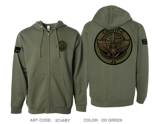 CSOJTF-C J2 Store 1 Comfort Unisex Cotton Blend Full-Zip Hooded Sweatshirt - 5Cv6BY