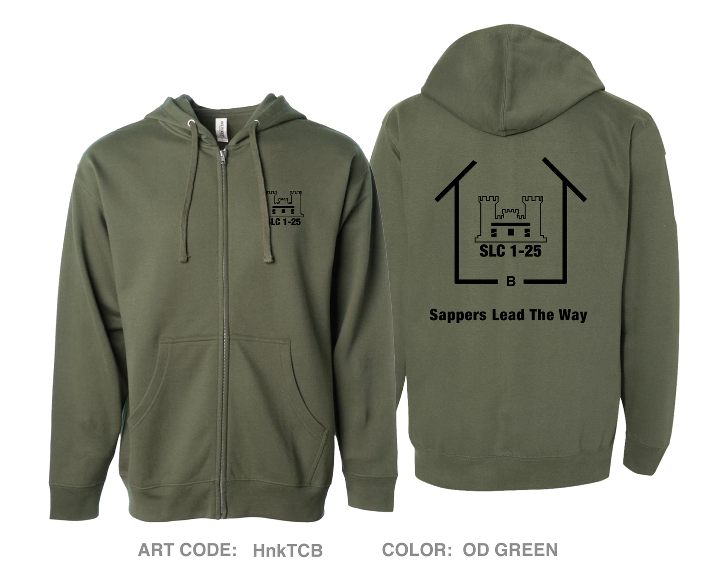 2D CEB Comfort Unisex Cotton Blend Full-Zip Hooded Sweatshirt - HnkTCB