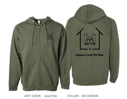 2D CEB Comfort Unisex Cotton Blend Full-Zip Hooded Sweatshirt - HnkTCB