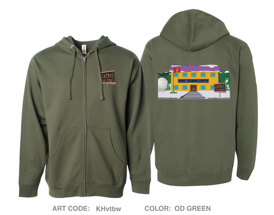 Operations and Direct Support Co Comfort Unisex Cotton Blend Full-Zip Hooded Sweatshirt - KHvtbw
