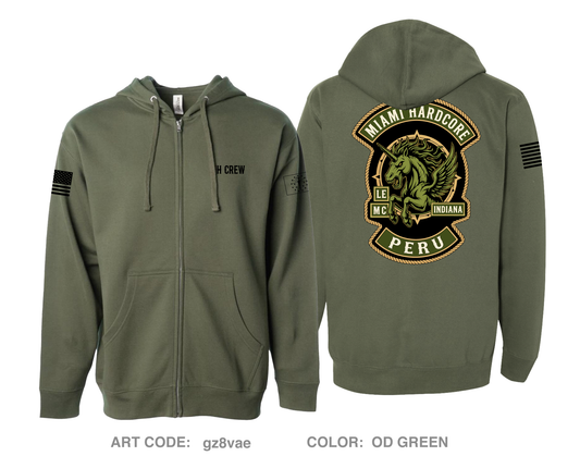 Miami Comfort Unisex Cotton Blend Full-Zip Hooded Sweatshirt - gz8vae