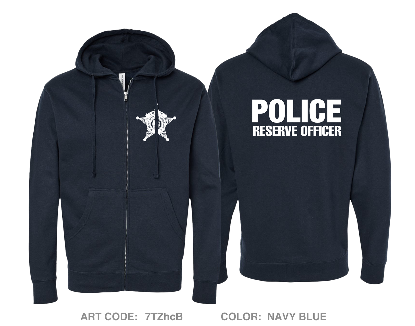 Minnesota Police Reserve Officers Association Comfort Unisex Cotton Blend Full-Zip Hooded Sweatshirt - 7TZhcB