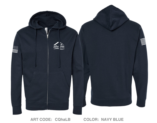 Radon Comfort Unisex Cotton Blend Full-Zip Hooded Sweatshirt - CQhaLB