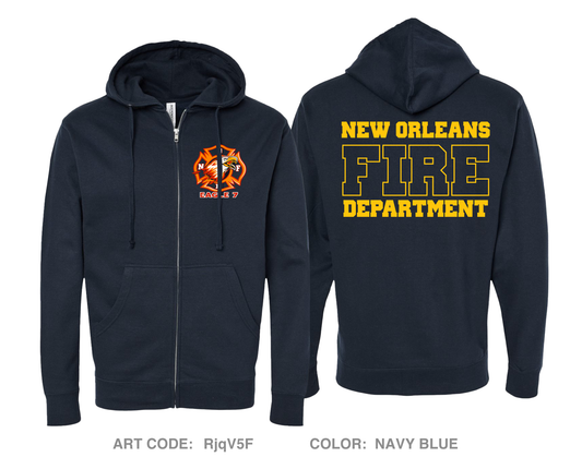 NOFD Eagle 7 Comfort Unisex Cotton Blend Full-Zip Hooded Sweatshirt - RjqV5F