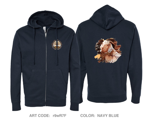 Rustic Forrest Farm & Sanctuary Comfort Unisex Cotton Blend Full-Zip Hooded Sweatshirt - r9wR7F