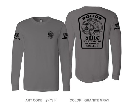 Spartanburg Methodist College Police Comfort Unisex Cotton LS Tee - ykrq39