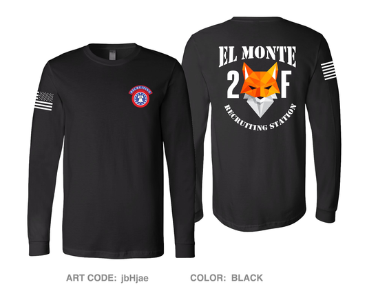 El Monte Recruiting Station Comfort Men's Cotton LS Tee - jbHjae