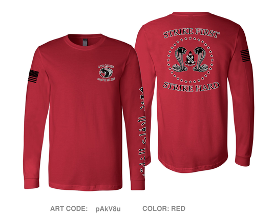 C Co Cadre, 229th MI BN Comfort Unisex Cotton LS Tee - pAkV8u