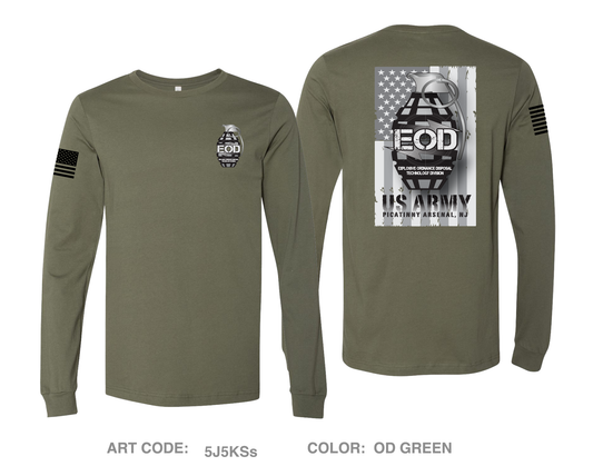 Explosive Ordnance Disposal Technology Division (EOD) Comfort Unisex Cotton LS Tee - 5J5KSs