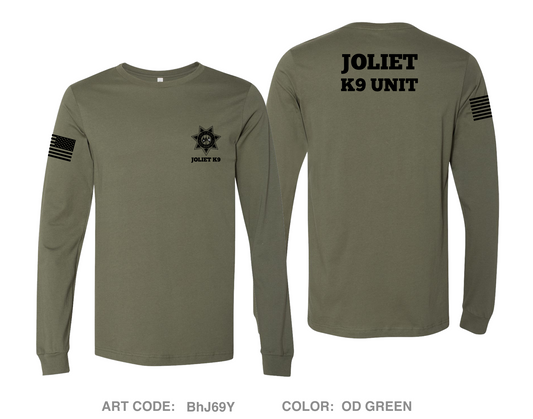 Joliet Police K9 Unit Comfort Unisex Cotton LS Tee - BhJ69Y