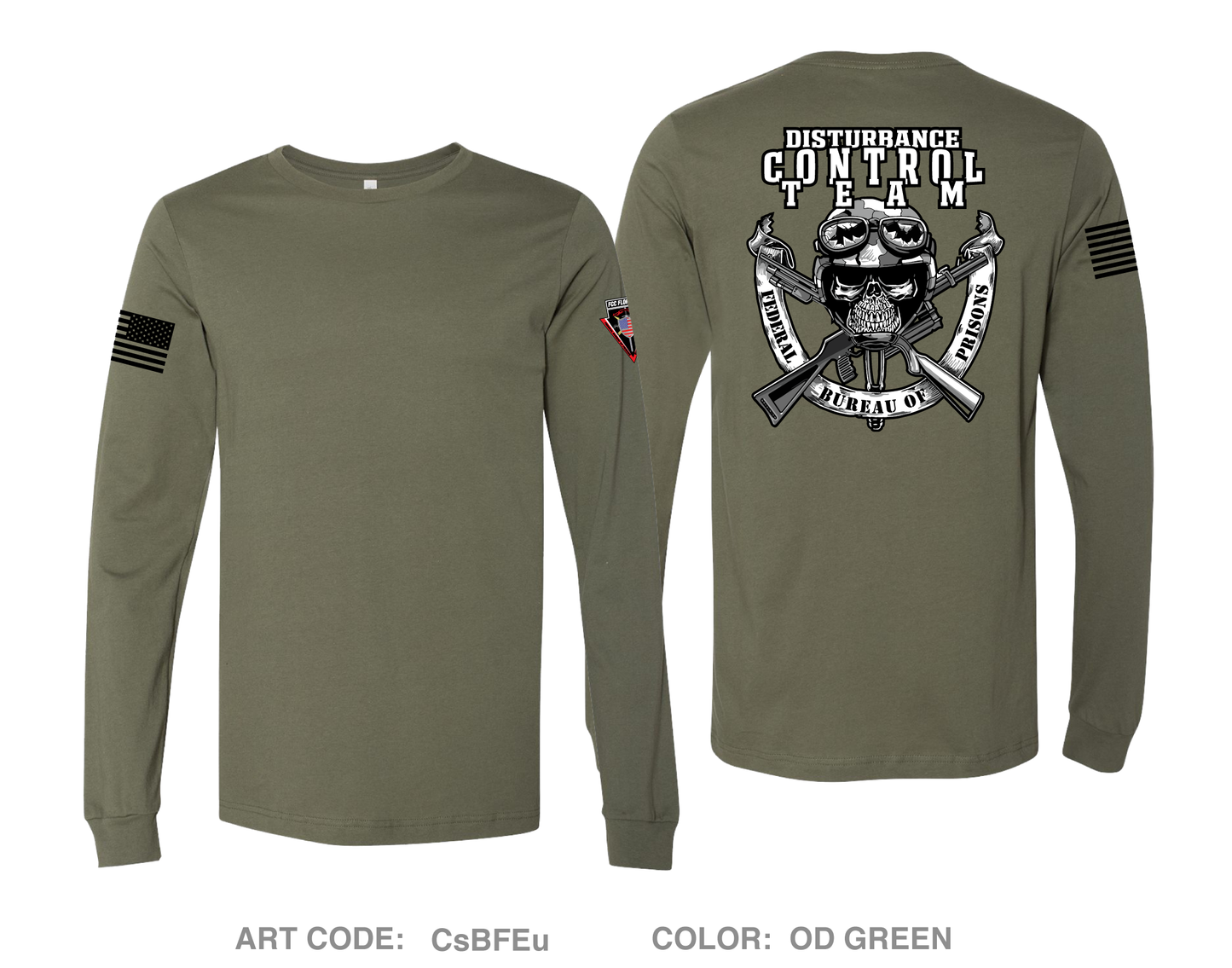 FCC Florence Disturbance Control Team Comfort Unisex Cotton LS Tee - CsBFEu
