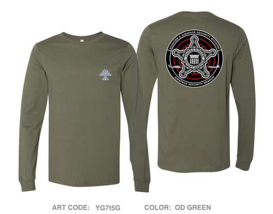Airspace Security Branch Comfort Unisex Cotton LS Tee - YG7t5G