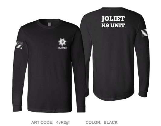 Joliet Police K9 Unit Comfort Unisex Cotton LS Tee - 4vR2gf