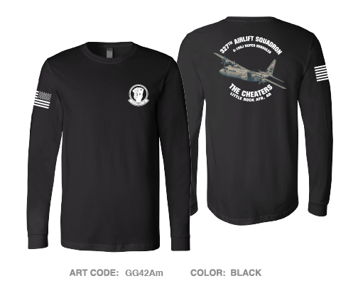327th Airlift Squadron Comfort Unisex Cotton LS Tee - GG42Am