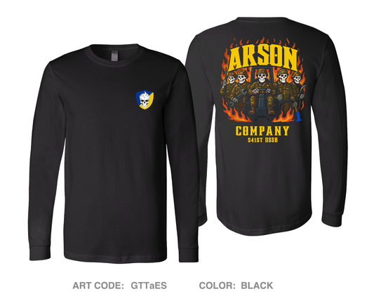 Arson Company Fundraising Collection Comfort Unisex Cotton LS Tee - GTTaES