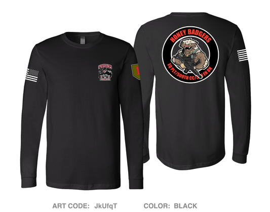 509th ECC EQ Platoon Honey Badgers Comfort Unisex Cotton LS Tee - JkUfqT