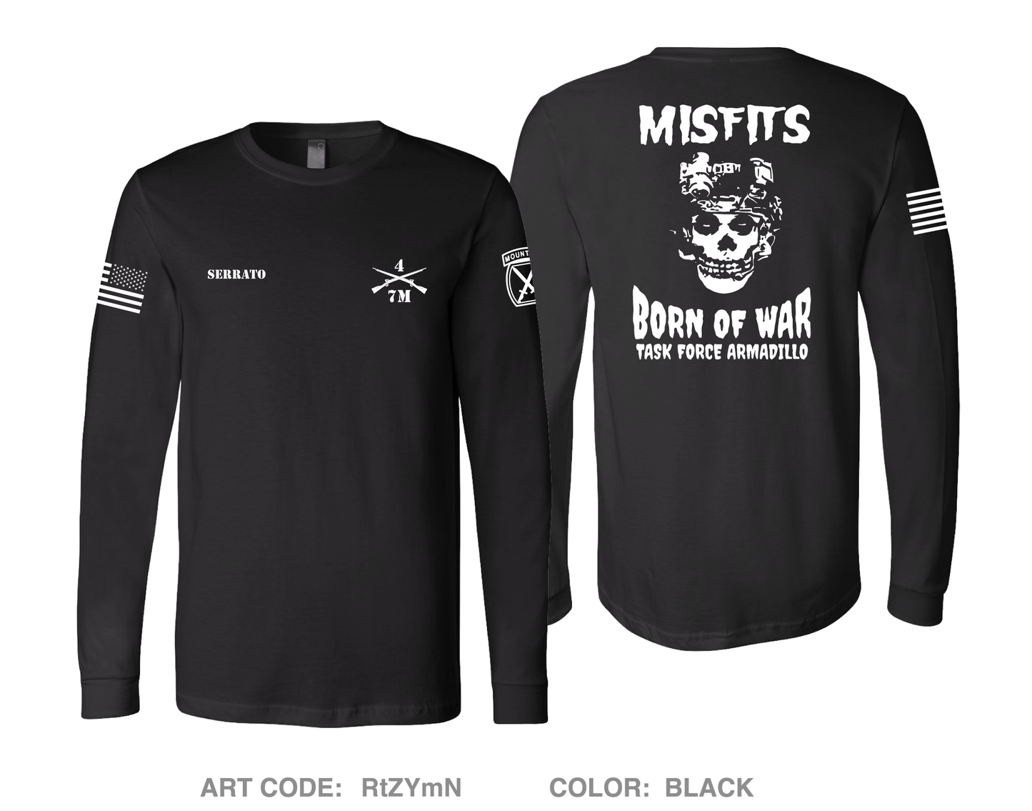 4th Platoon A-CO 1-32 Comfort Unisex Cotton LS Tee - RtZYmN