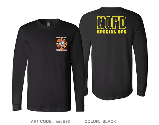 NOFD Rescue 7 Comfort Unisex Cotton LS Tee - anuB93