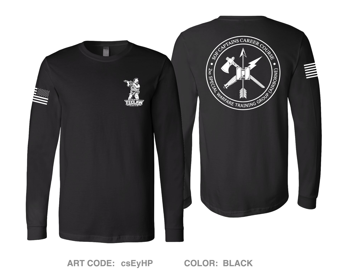 Team Teclaw Comfort Unisex Cotton LS Tee - csEyHP