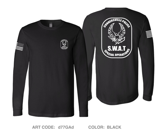 Connersville SWAT Comfort Unisex Cotton LS Tee - d77GAd