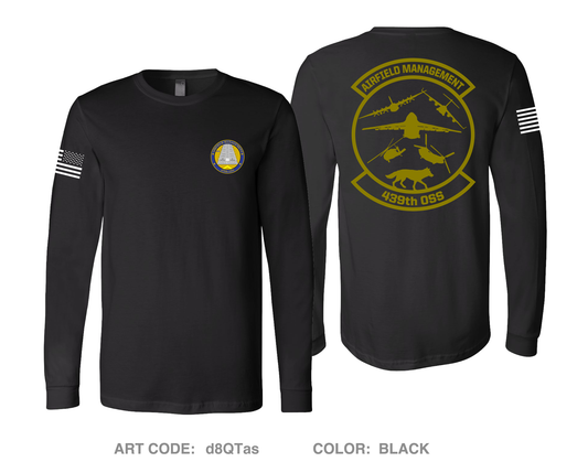 KCEF 439TH AIRFIELD MANAGEMENT Comfort Unisex Cotton LS Tee - d8QTas