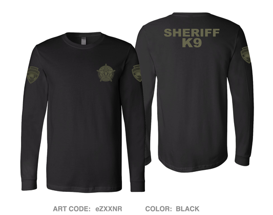 Washington County Sheriffs Office Maine K9 Comfort Unisex Cotton LS Tee - eZXXNR