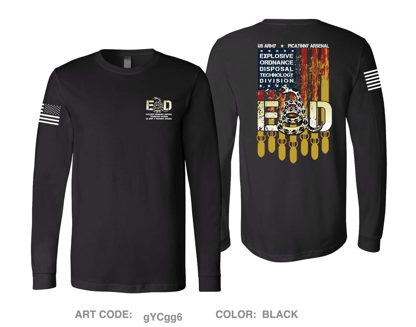 Explosive Ordnance Disposal Technology Division (EOD) Comfort Unisex Cotton LS Tee - gYCgg6