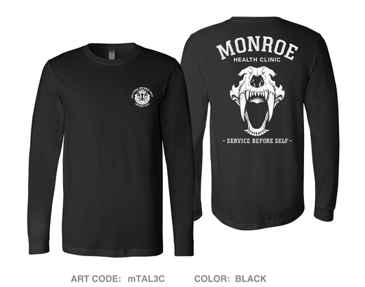 Monroe Health Clinic Comfort Unisex Cotton LS Tee - mTAL3C