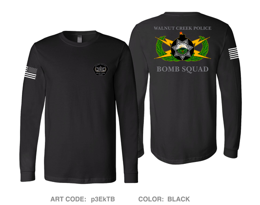 Walnut Creek Police Bomb Squad Comfort Unisex Cotton LS Tee - p3EkTB