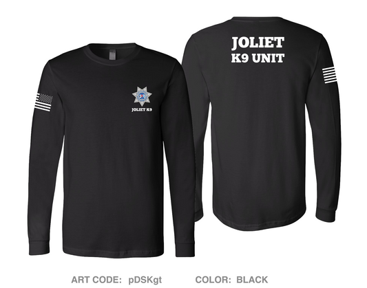 Joliet Police K9 Unit Comfort Unisex Cotton LS Tee - pDSKgt